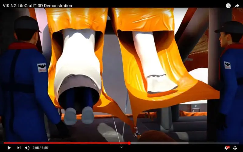 VIKING evacuation chute simulation