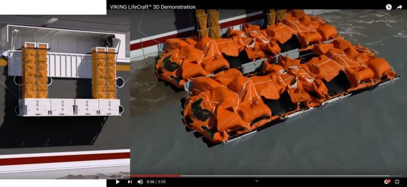 VIKING quad LifeCraft automatic deployment details