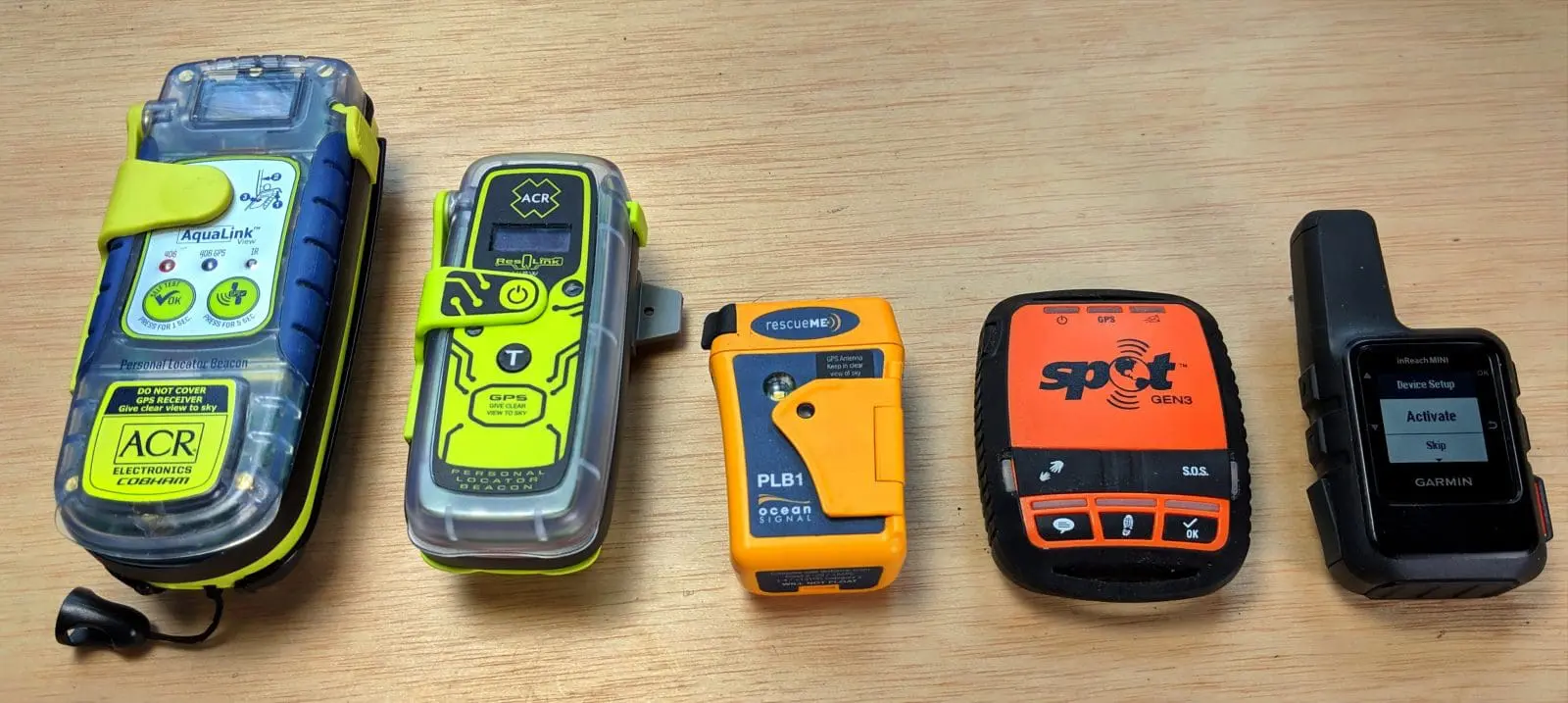 PLB size-wise, the ResQLink View sits between the AquaLink View and the RescueMe PLB1