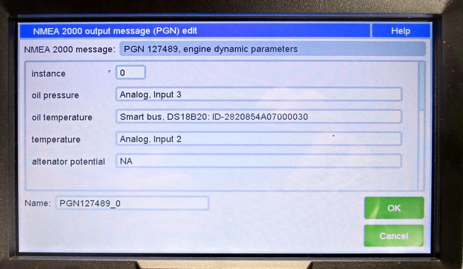 Sources of N2K PGN fields can be different sensors and data formats