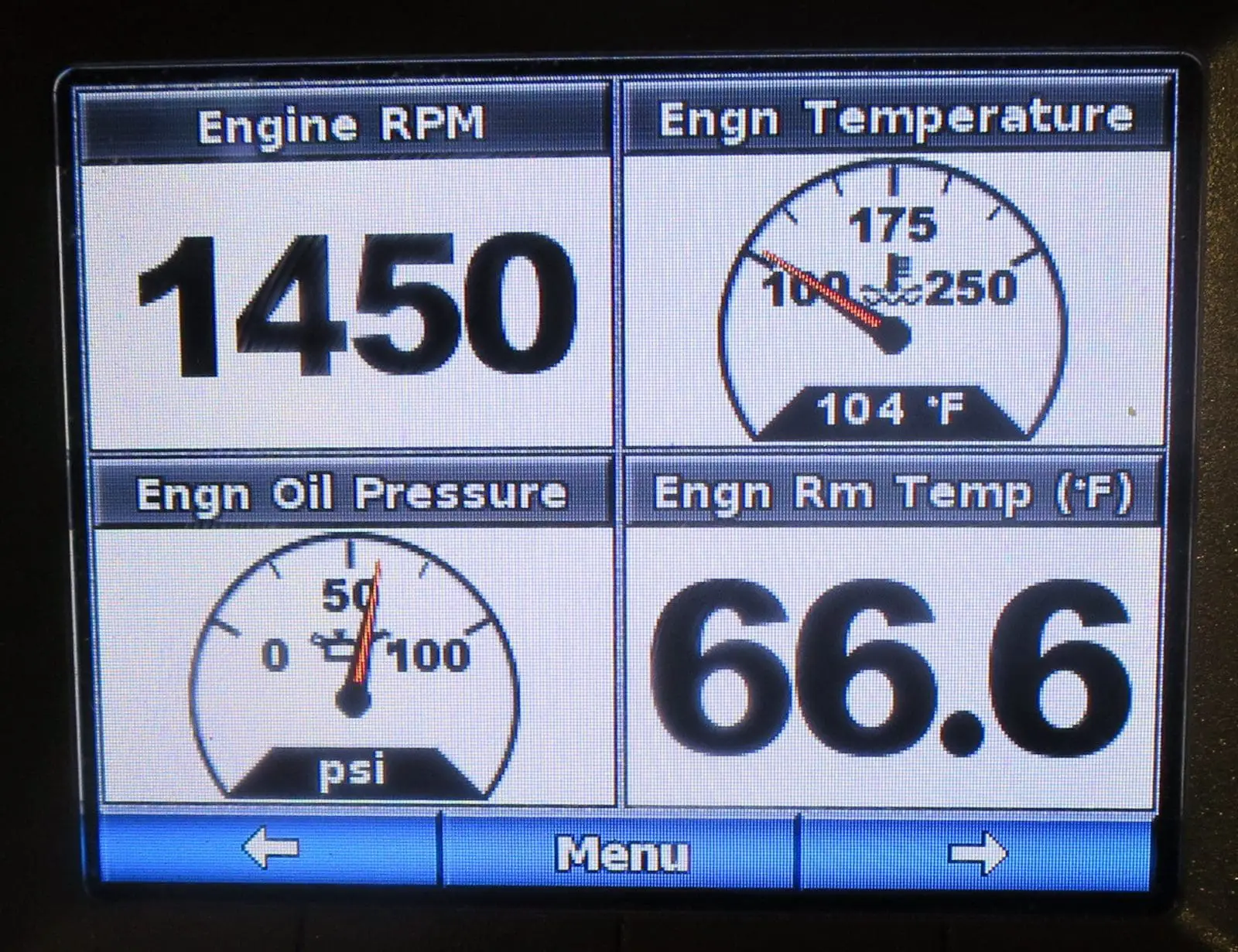 Vitals bridging analog data into NMEA 2000 & Garmin display
