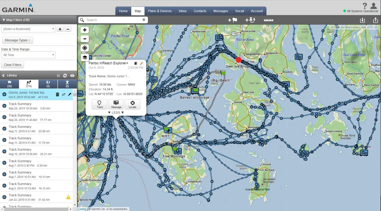 Years of inReach tracking archived on my private Garmin site show that I missed Pickering I