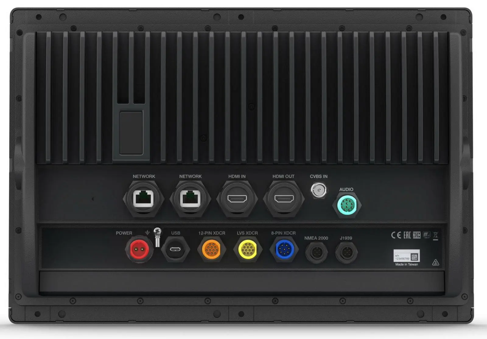 Ports & SD slots behind a Garmin 8616xsv
