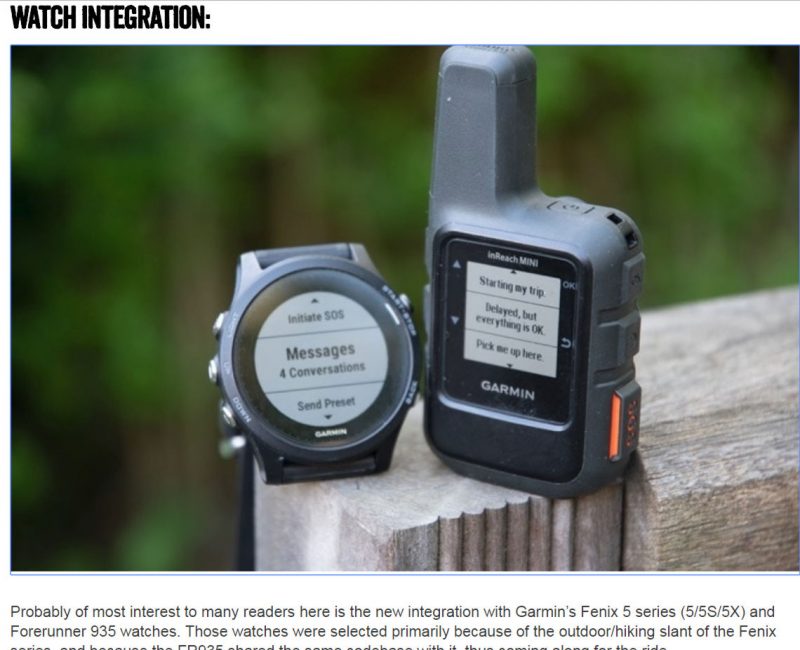 Inreach garmin fenix clearance 5