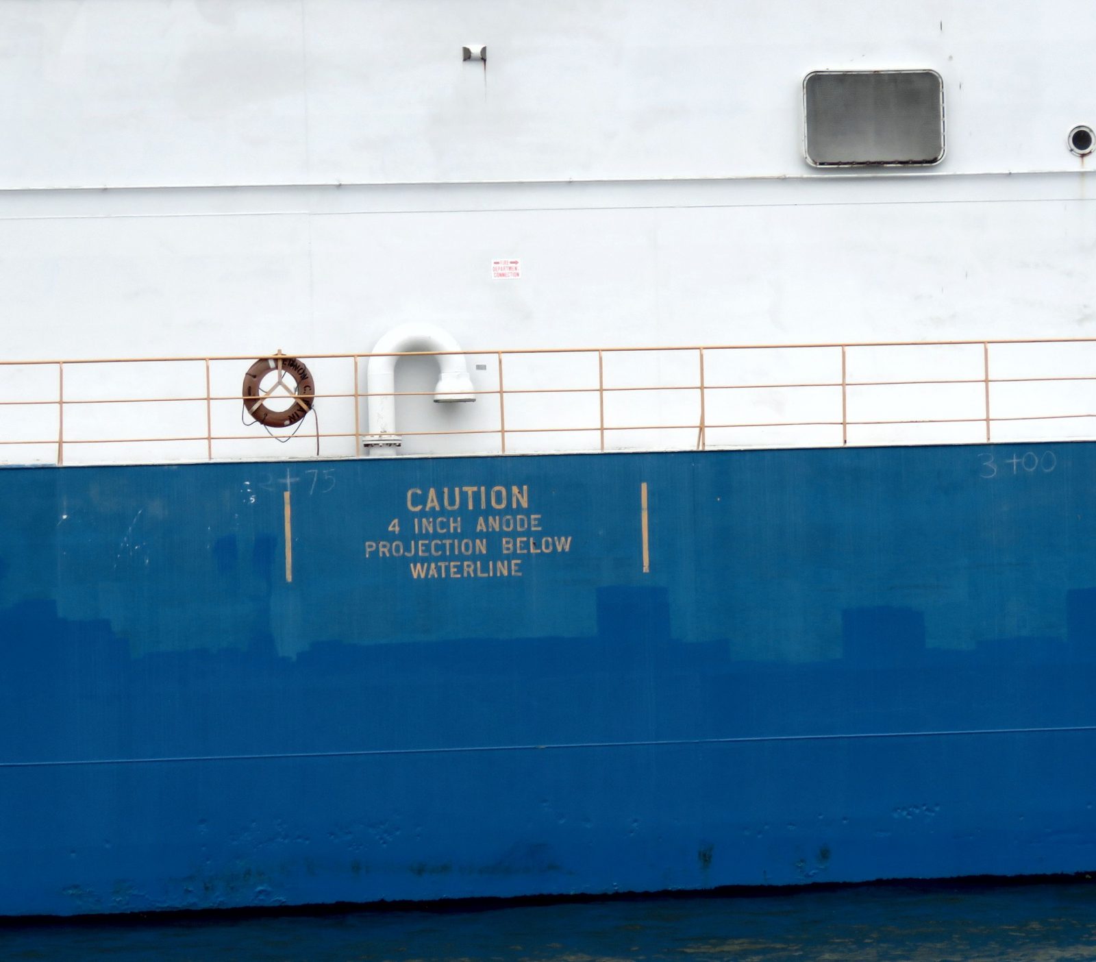 The once reported mines are actually anodes, and the danger area is 4 inches, not 400 feet