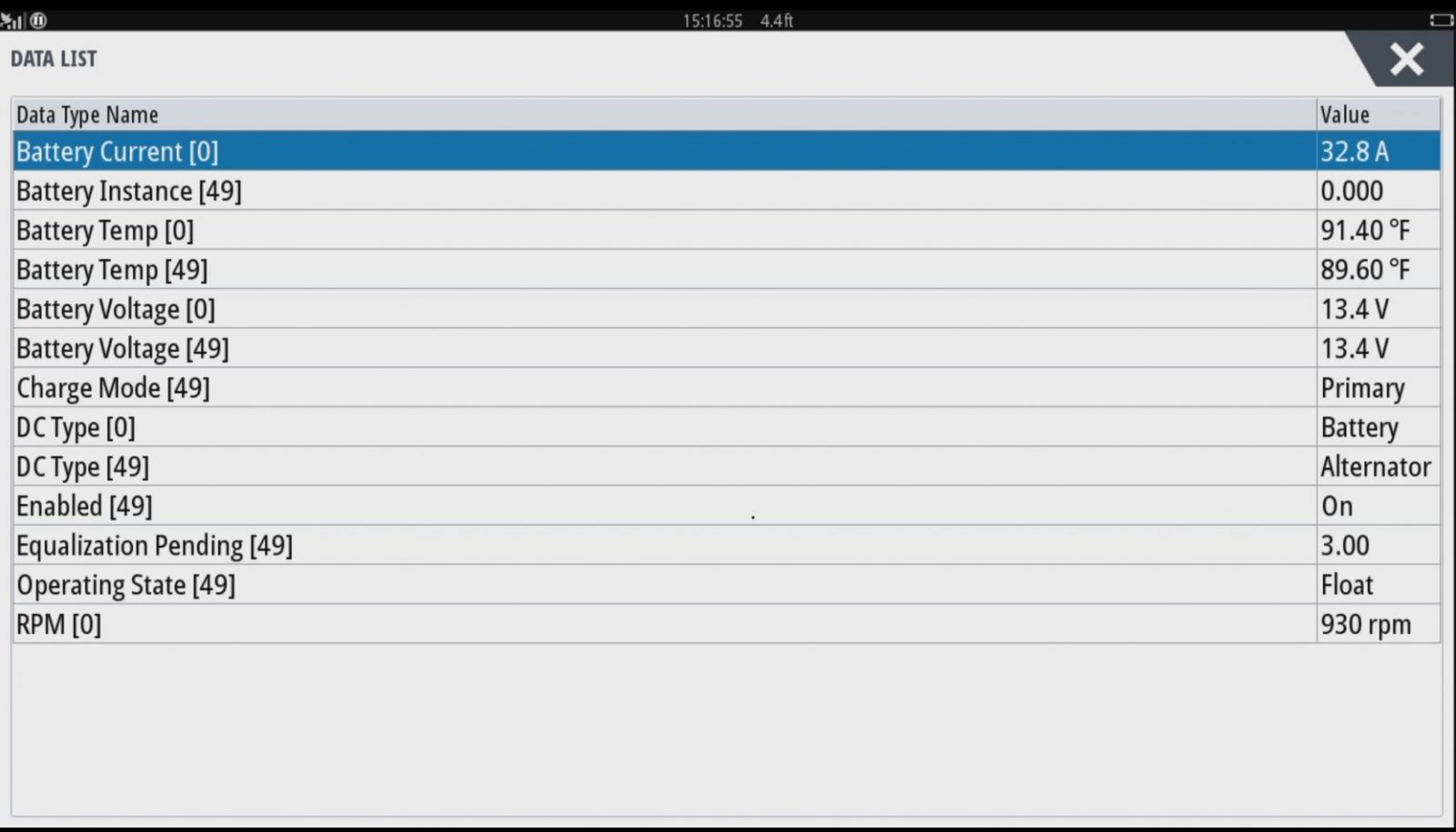 Specific WS500 data seen on network