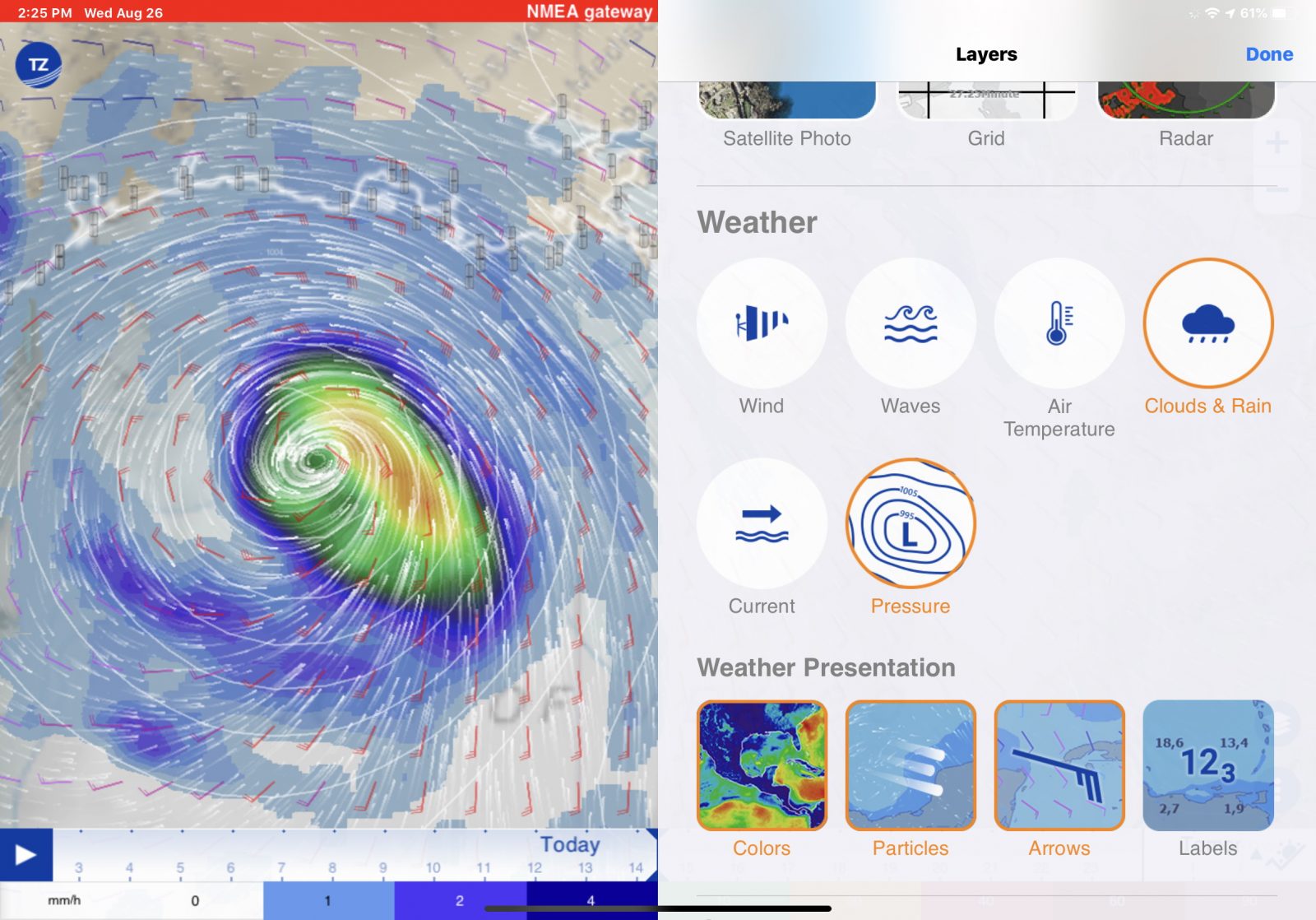 TZ iBoat Weather Layers