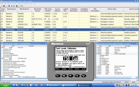 Maretron tank calibration cPanbo