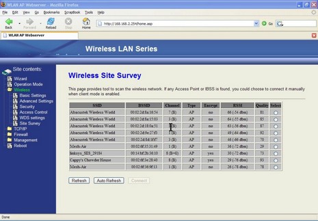 Port Networks WiFi bridge software © Panbo