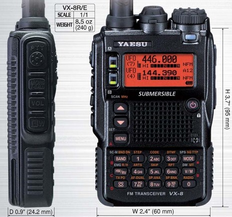 Yaesu VX-8R, sign of VHF handhelds to come? - Panbo