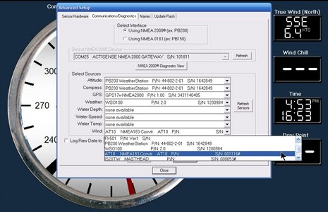 Airmar WeatherCaster w Tacktick wing cPanbo.JPG