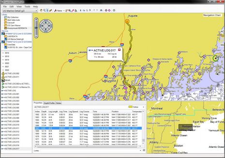 print garmin homeport data