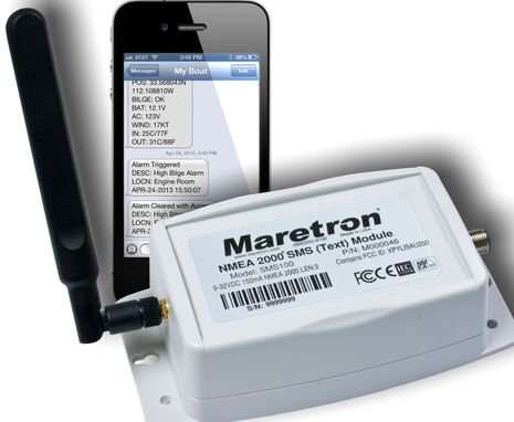 Maretron SMS100, advanced NMEA 2000 monitoring via cell texts - Panbo