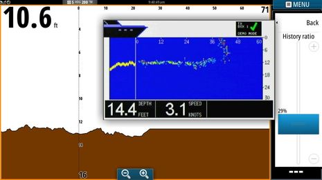 2d sonar from forward facing transducer