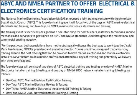 ABYC NMEA Partner for joint training