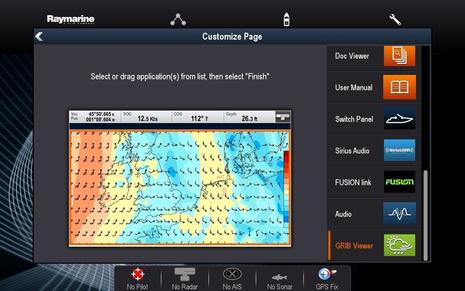 Raymarine Lighthouse r17 Customize Page