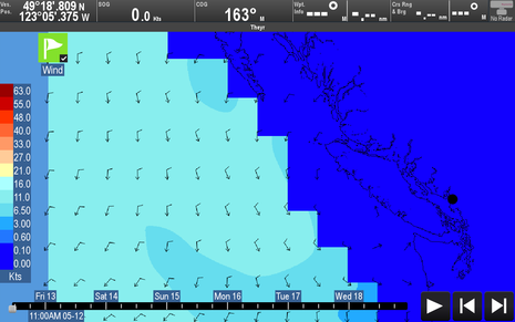 Raymarine Lighthouse r17 Globalmarinenet wind zoom Vancouver