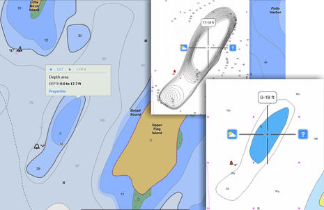 Navionics sonar charts listed as fish n chips, buoys missing