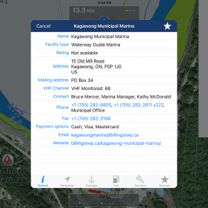 Waterway Guide POI info