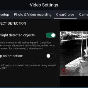 Axiom and eS FLIR M232 ClearCruise menu