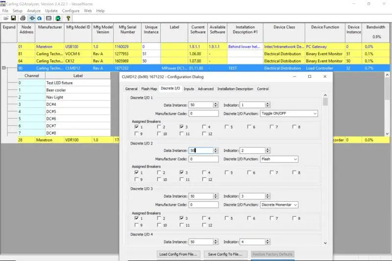 MPower CLMD12 Discrete IO page