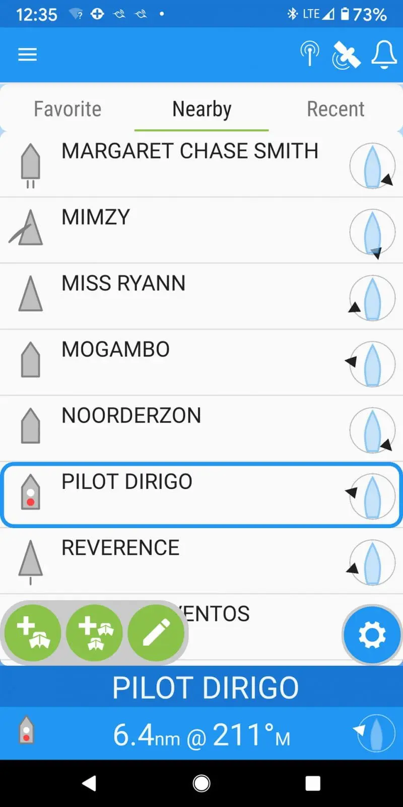 Onboard app Directory with new AIS icons