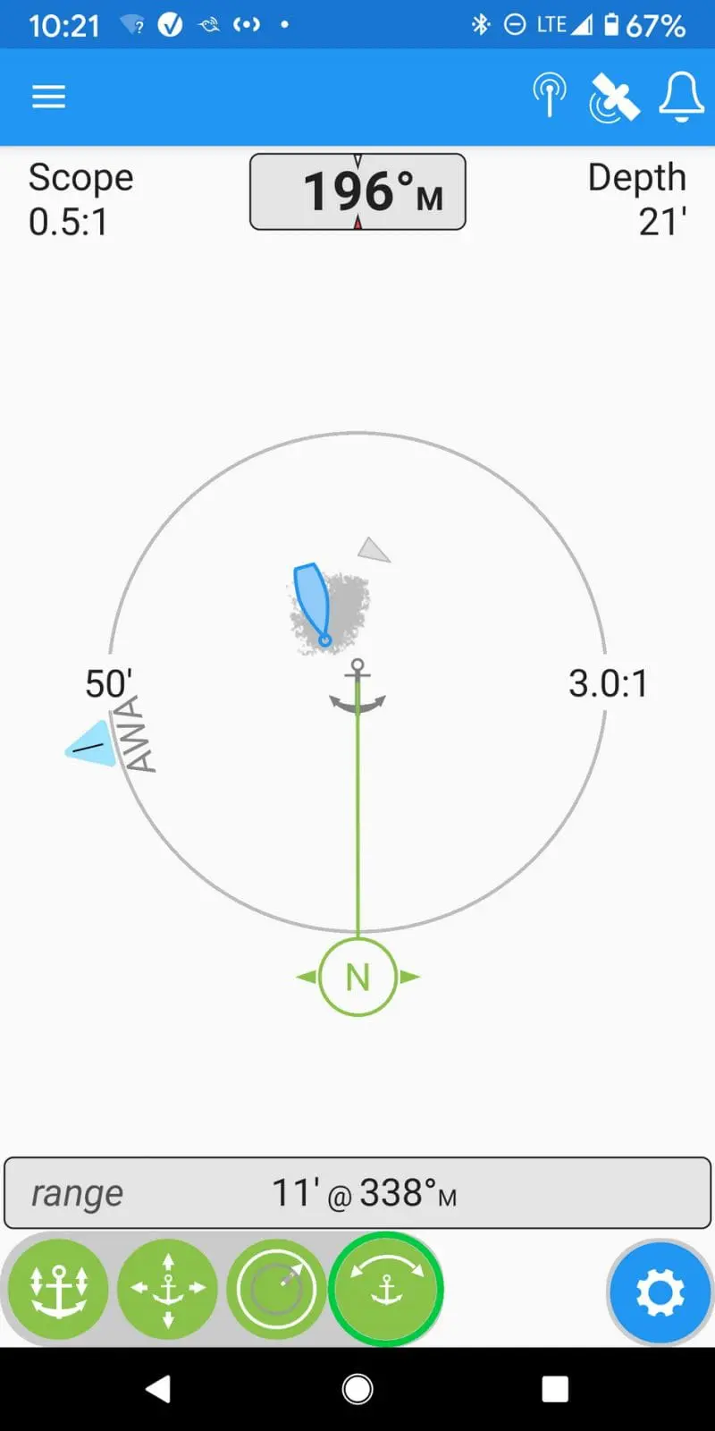 new Onboard Anchor Watch app orientation toolool
