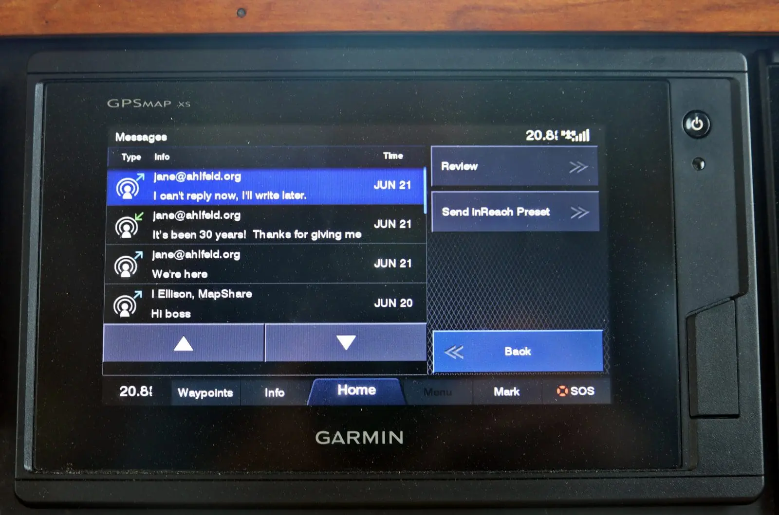 Garmin inReach devices already integrate nicely with their MFDs