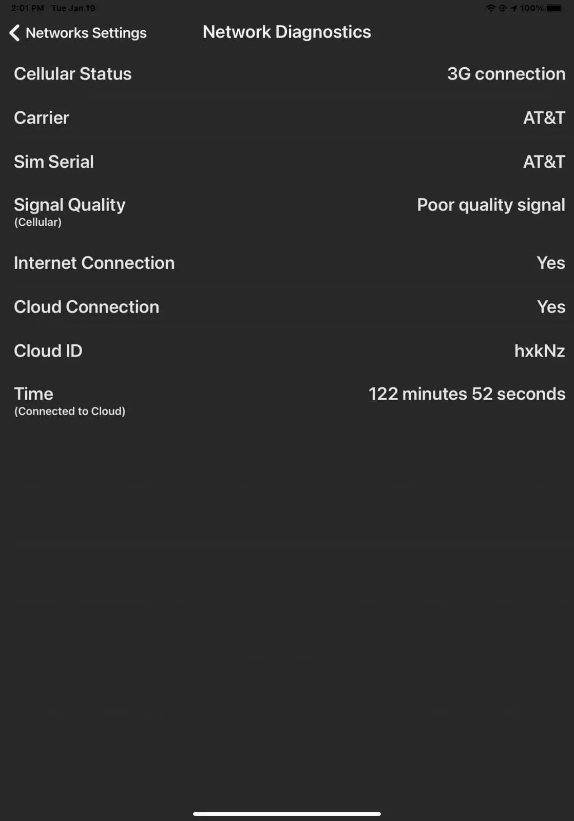 Cortex cell connection also working inside building, sometimes