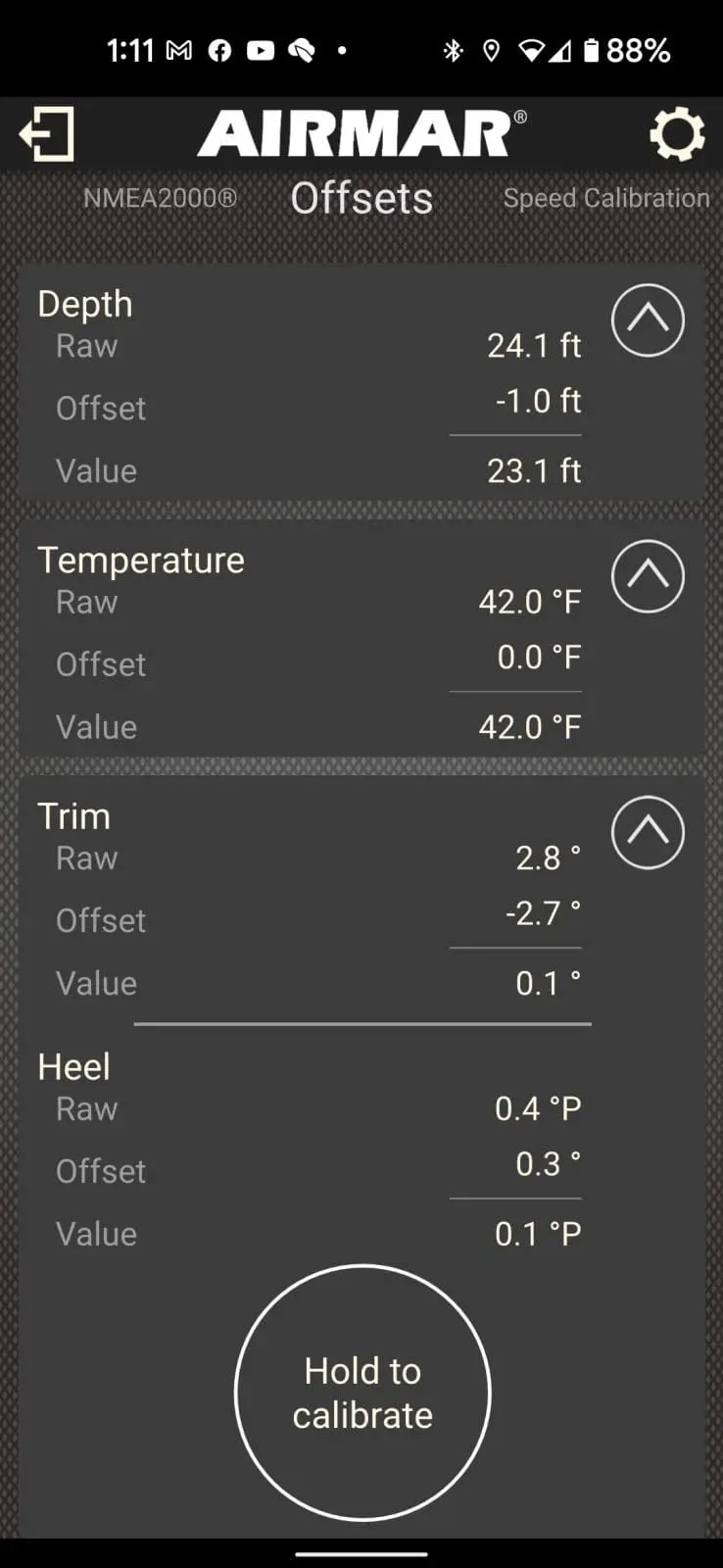 Underlined offsets can be changed, or automatically calculated for Trim and Heel