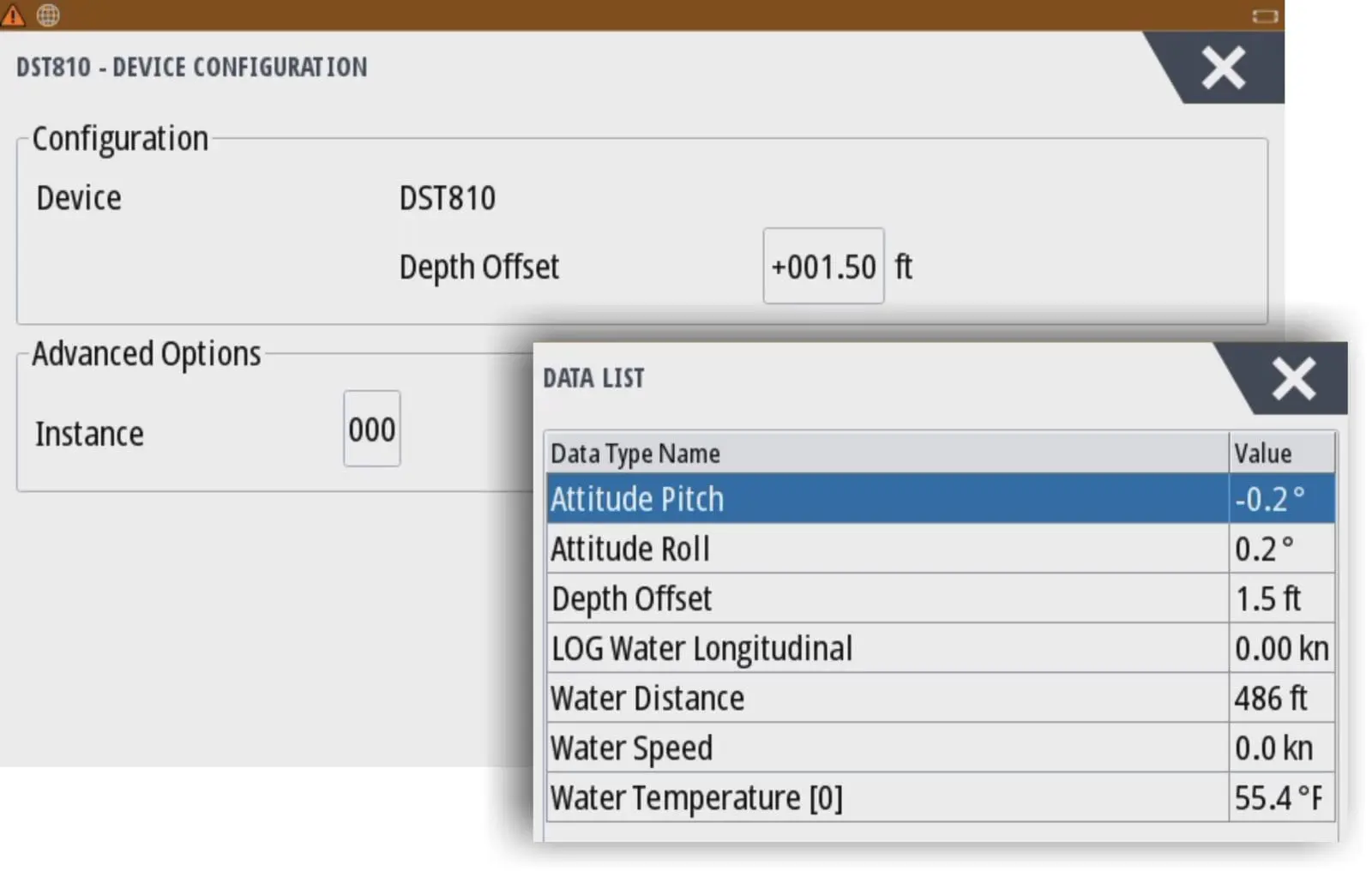 Very limited DST810 calibration on a Simrad GO5