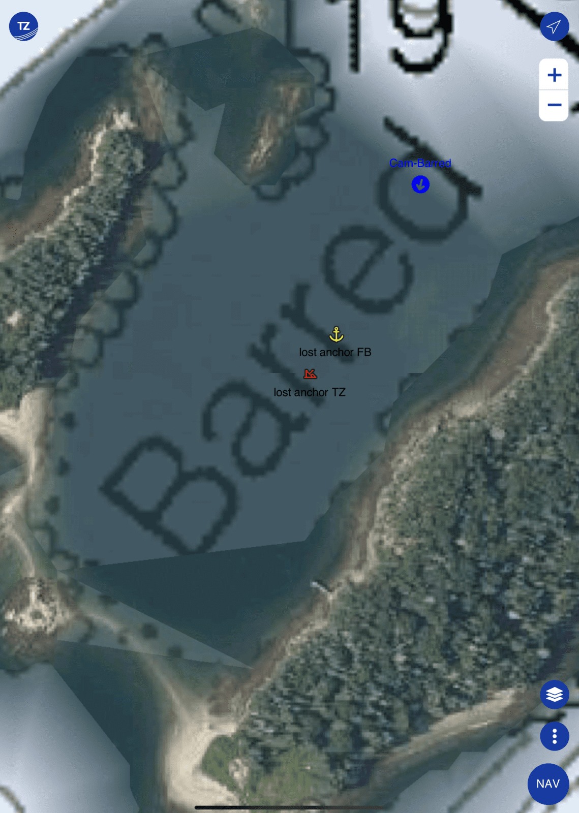 GPS marks and a diver eventually recovered the anchor