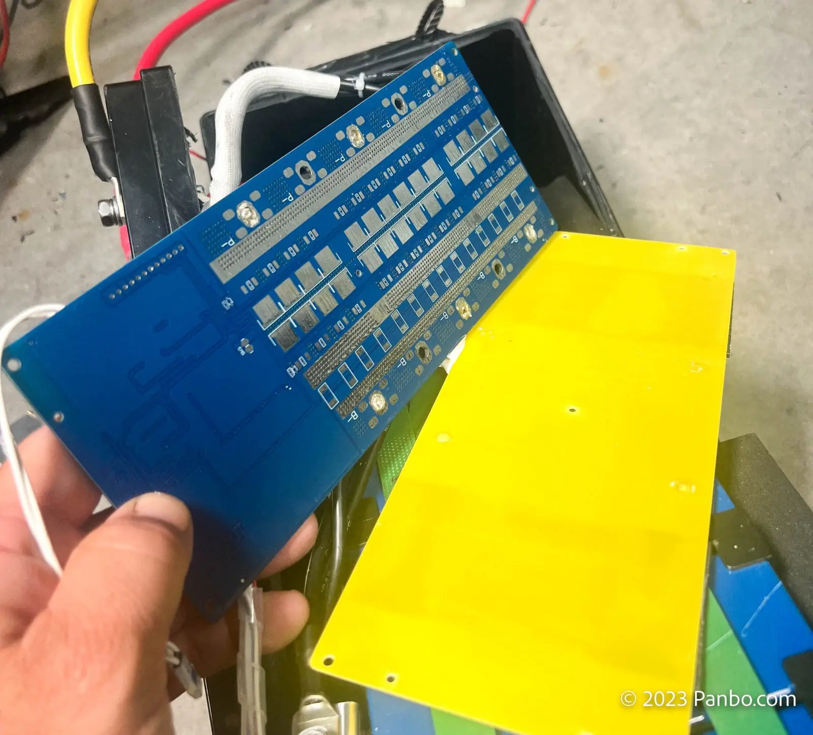 The rear of the BMS, removed from the sheet of G10 behind it