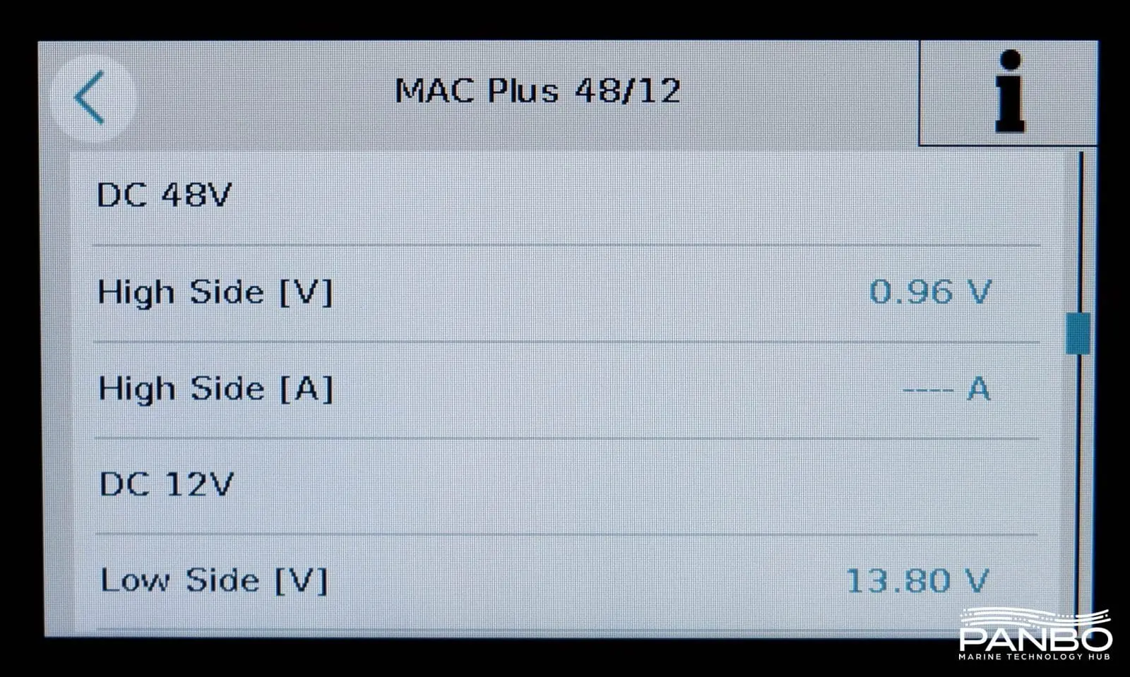 Mac Plus details displayed on an EasyView 5