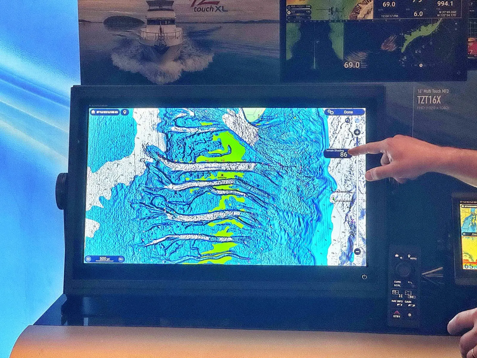 TZT16X showing the dynamic BathyVision layer available in the new TZ Maps