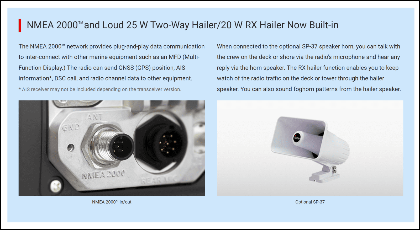 New M510 EVO model puts N2K and hailer connections where they should be