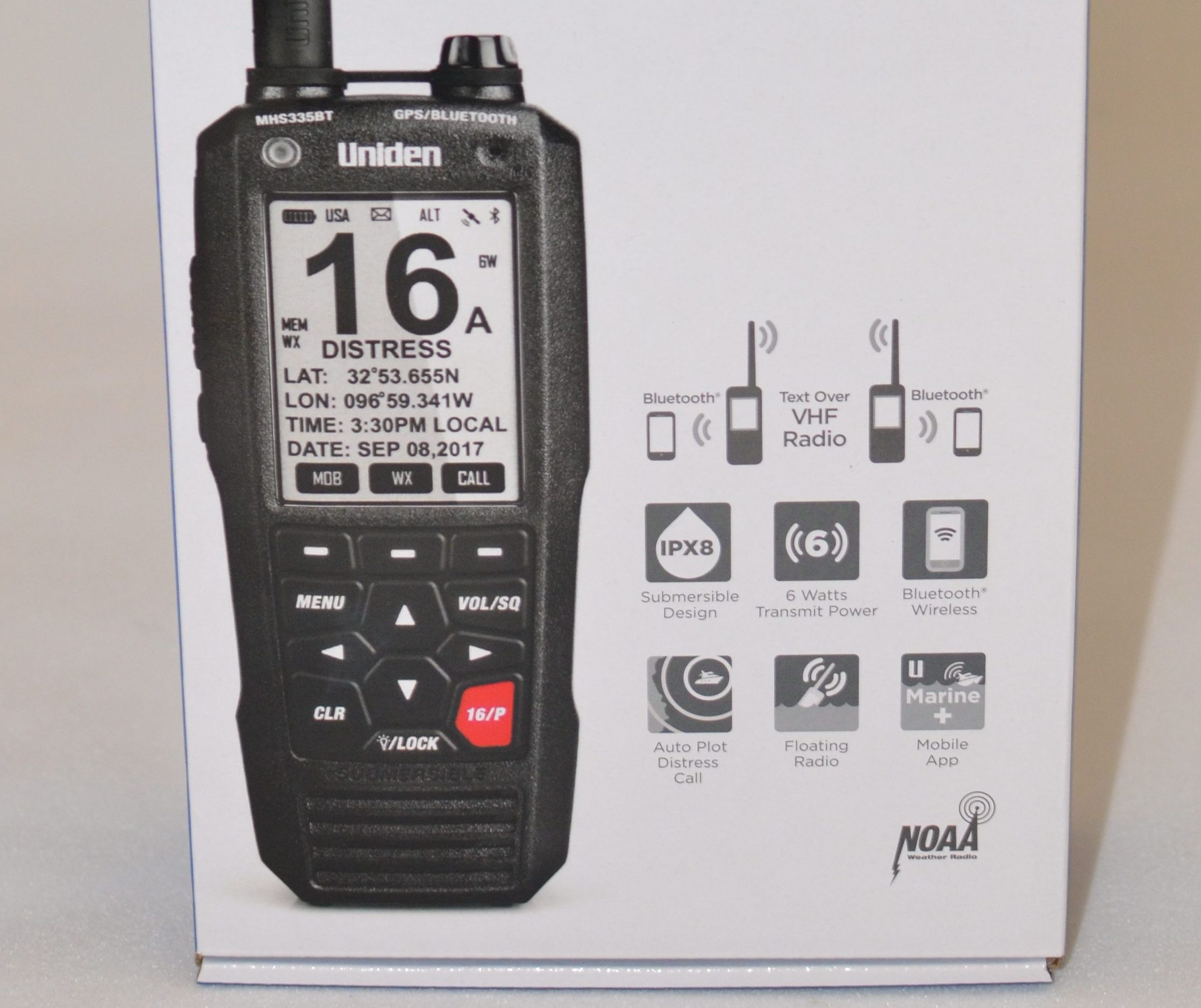 Uniden MHS335BT handheld: VHF, GPS, DSC and texting! - Panbo