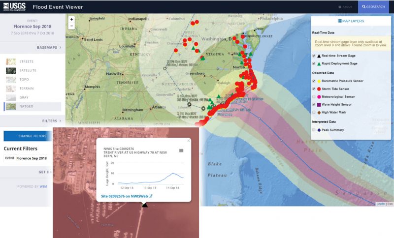 Concerned about the Carolinas, searching for data - Panbo