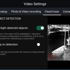 Axiom and eS FLIR M232 ClearCruise menu