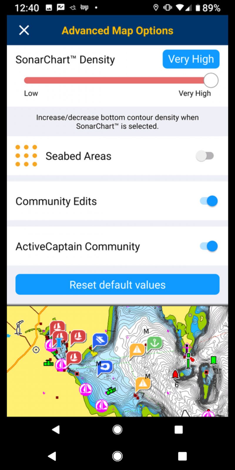 how to place waypoints on navionics android app