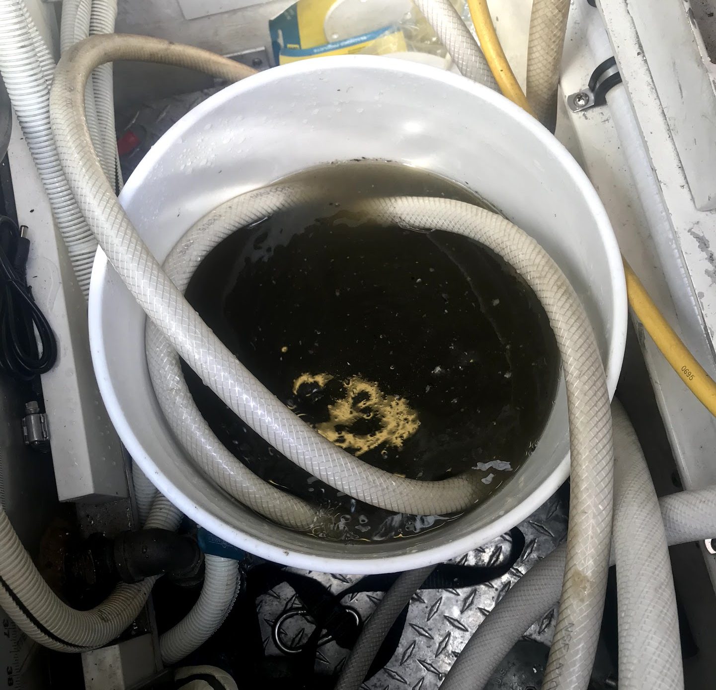 Clogged air conditioning condenser coils make for a hot boat Panbo