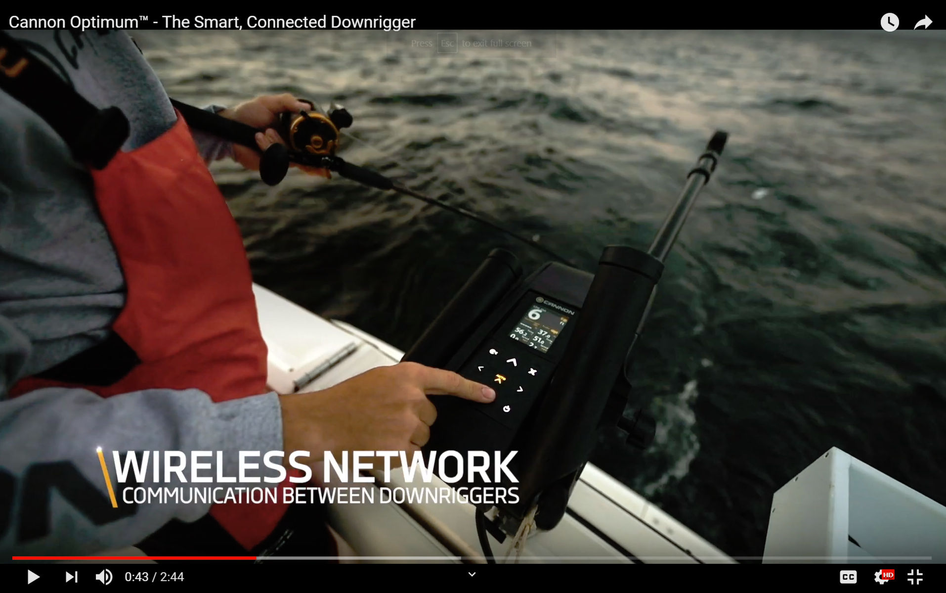 Cannon Modernizes Downrigger Technology with Connected Optimum