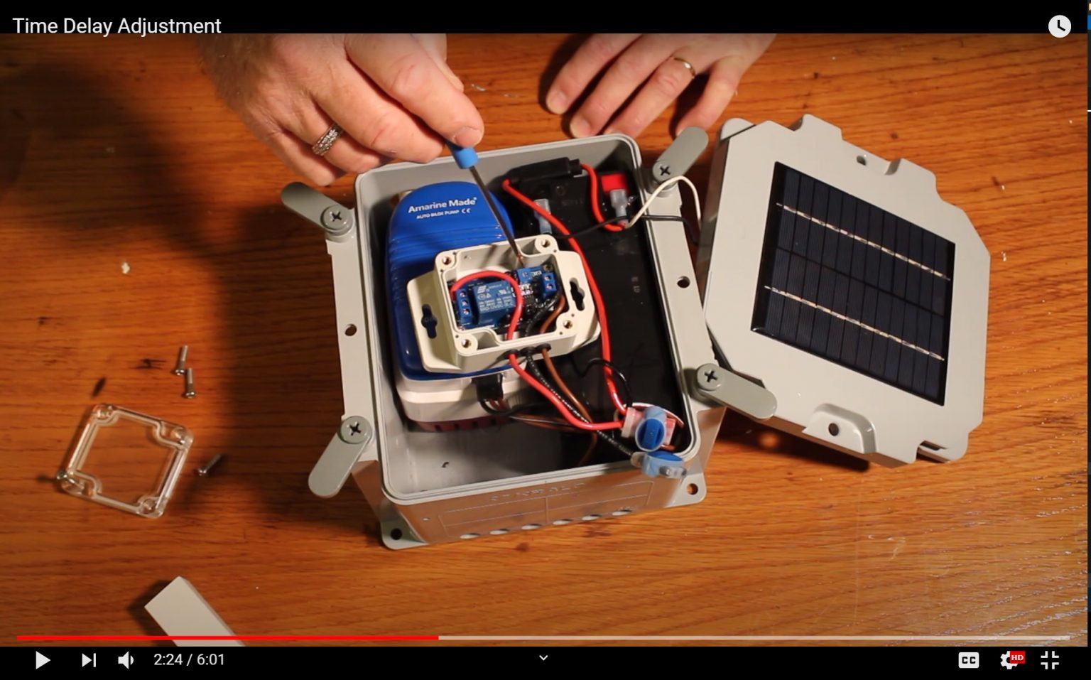 Solarpowered dinghy bilge pumps, the Sea Joule Panbo