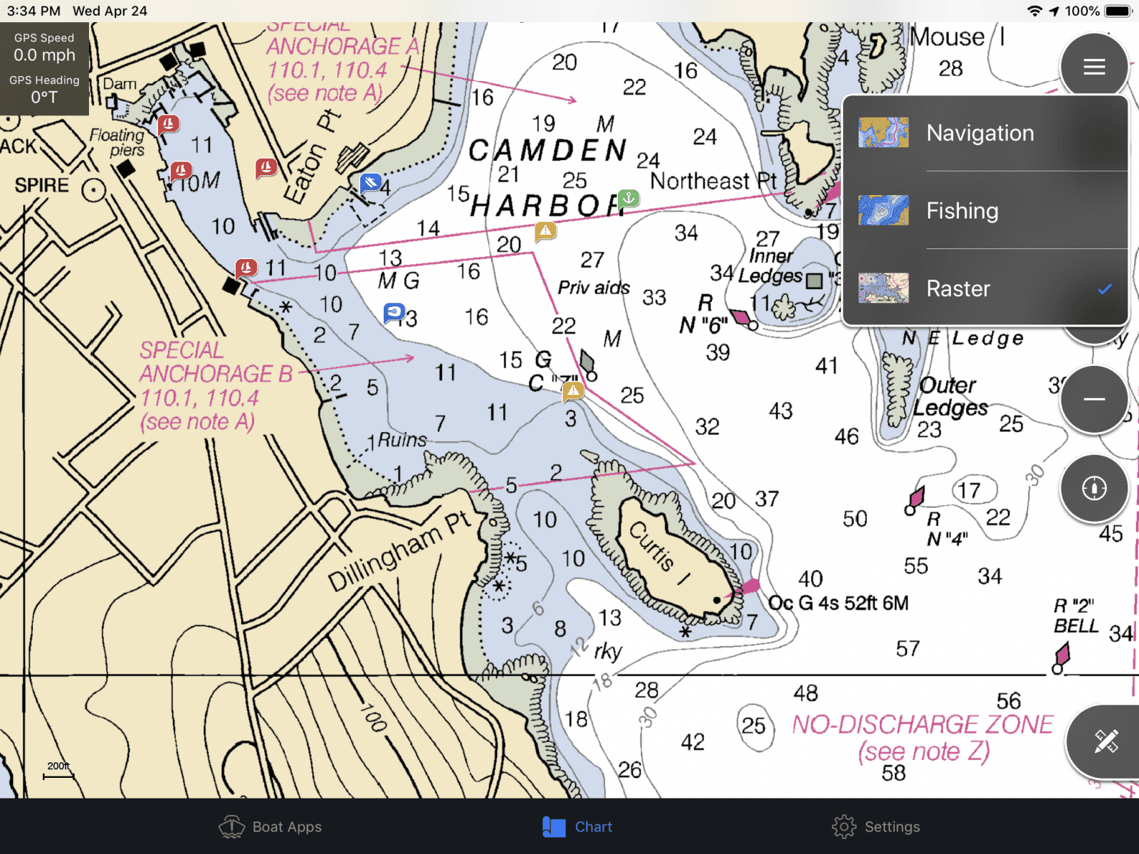 Garmin raster charts in my ActiveCaptain app