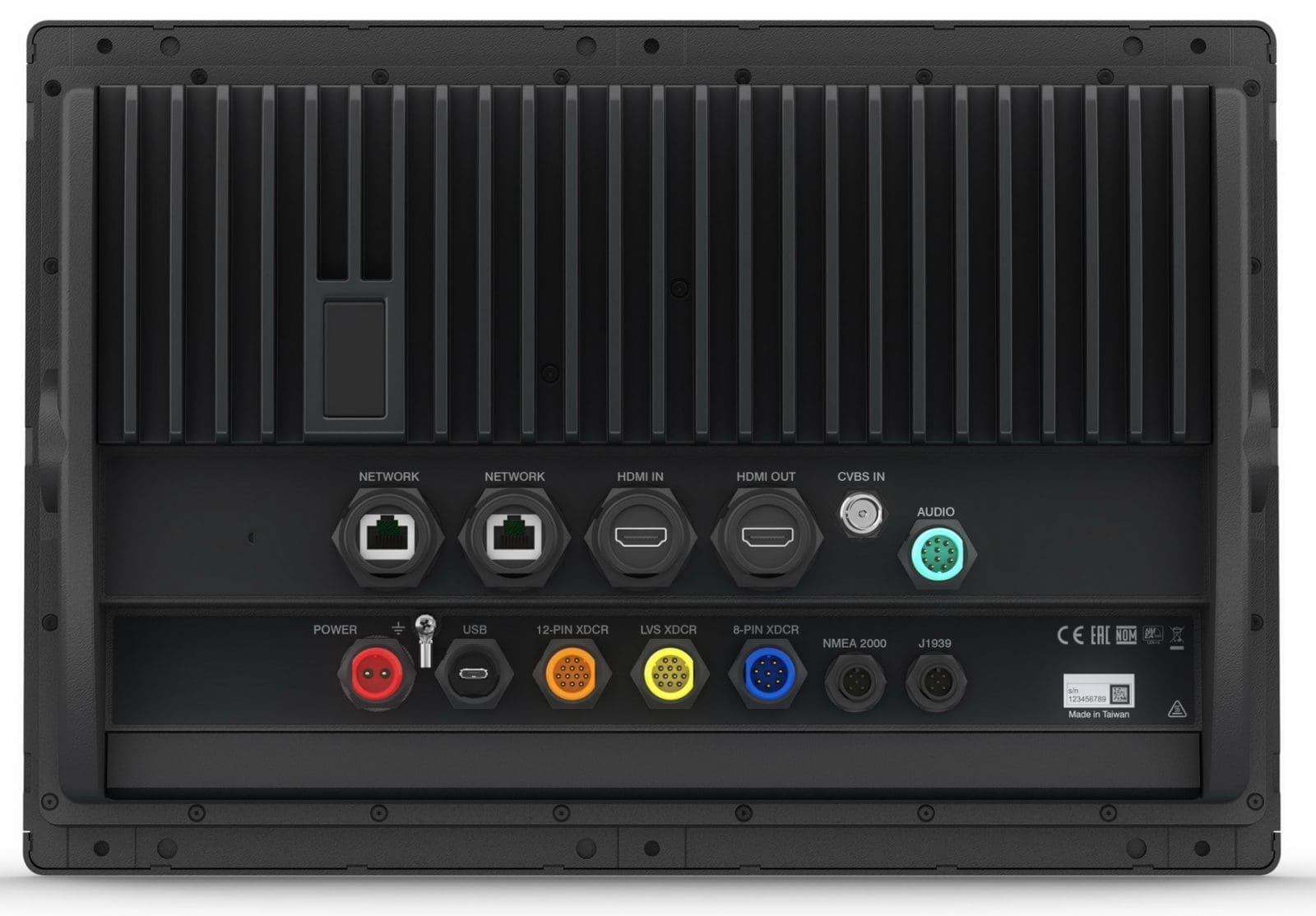 Ports & SD slots behind a Garmin 8616xsv