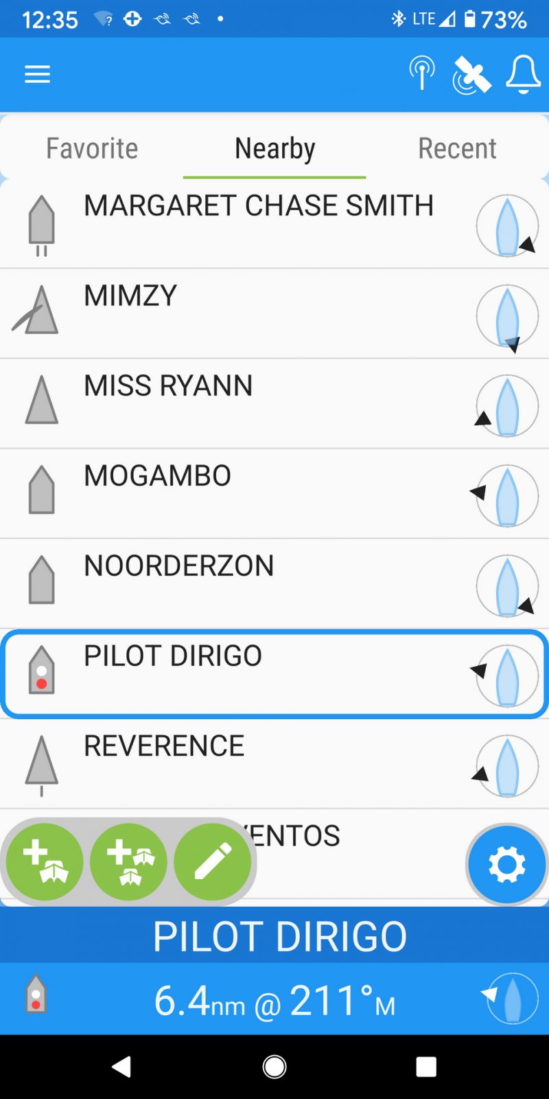 Onboard app Directory with new AIS icons