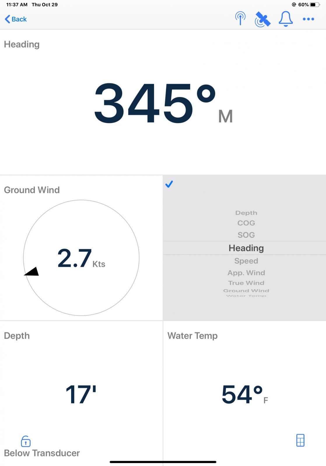 Data selection by list (or left/right slide)
