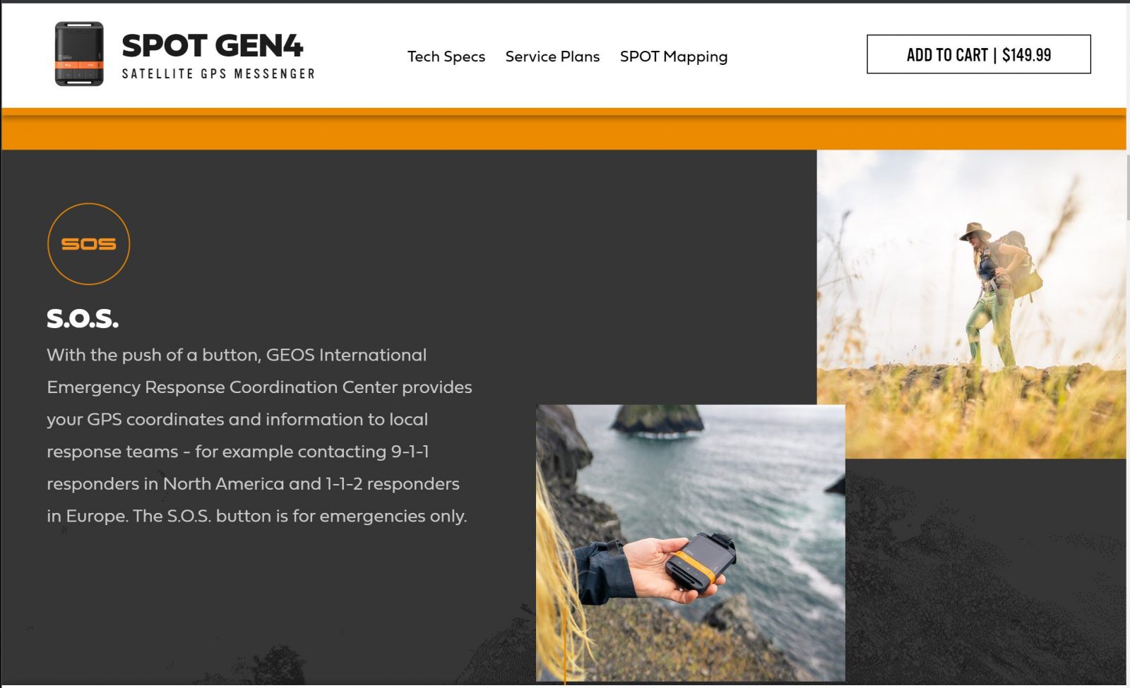 The GEOS International Emergency Response Center is used by SPOT and other SENDs
