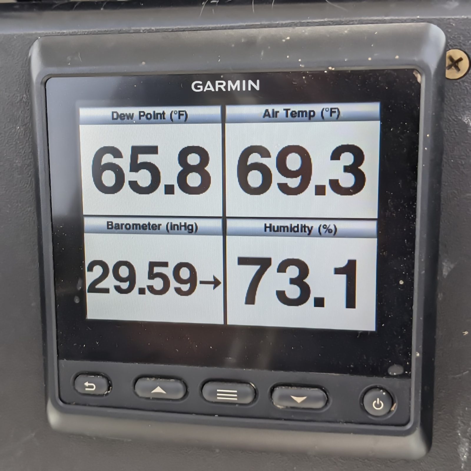 Junior's Garmin GMI 20 displays data from Yacht Device humidity sensor