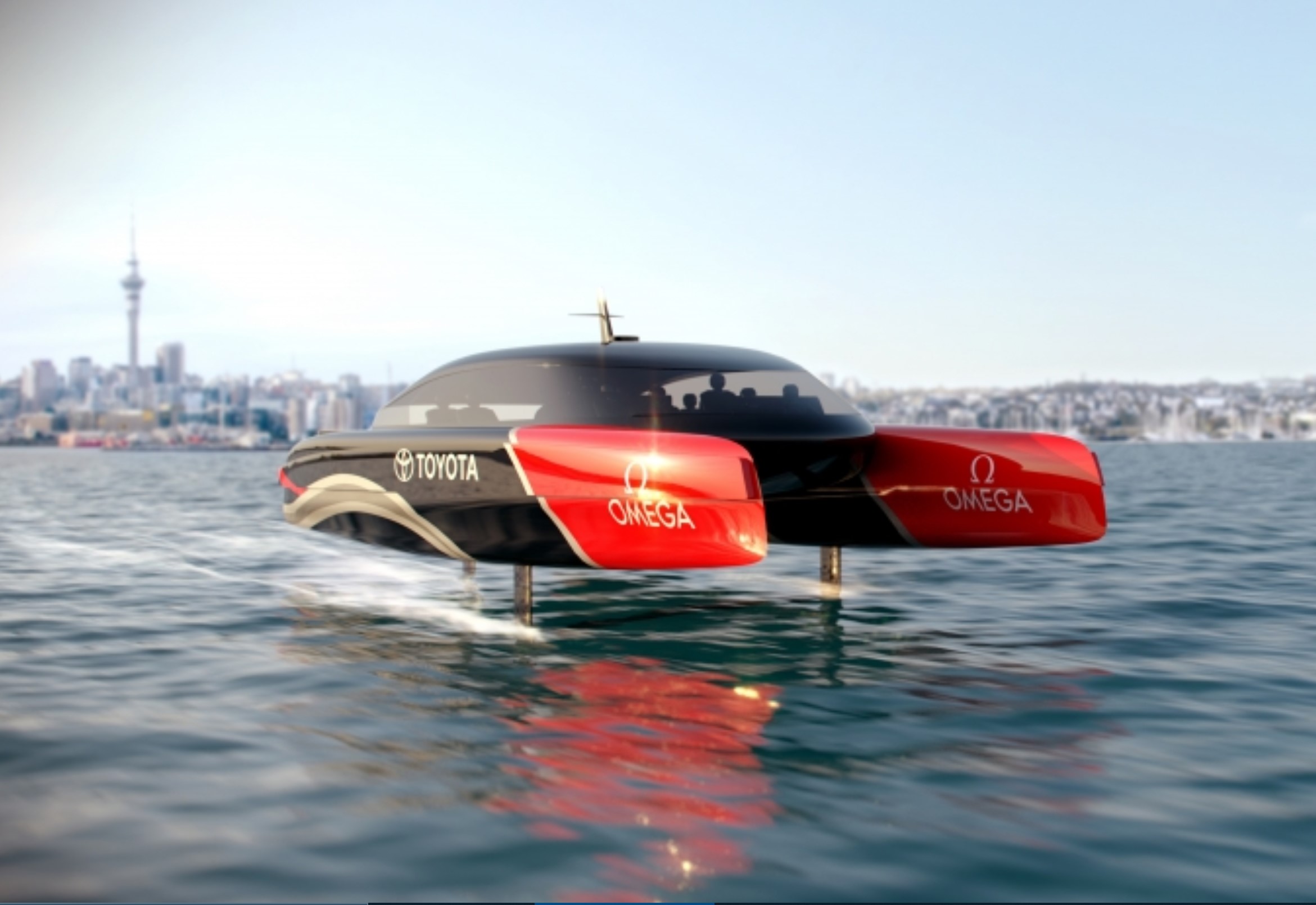 Hydrogenfueled electric foiling chase boats at America's Cup 37? Panbo